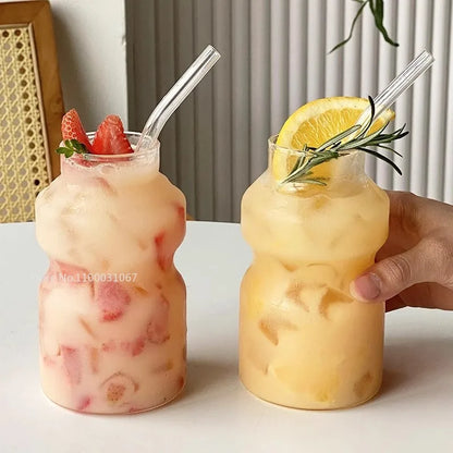 DecorBites™ Borosilicate Glass Cups for Milk, Juice, Tea, Coffee - Heat-resistant & Stylish