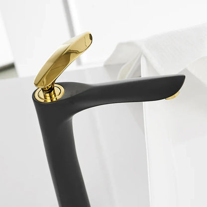 DecorBites™ Gold Chrome Finish Brass Basin Faucet Hot Cold Water Mixer