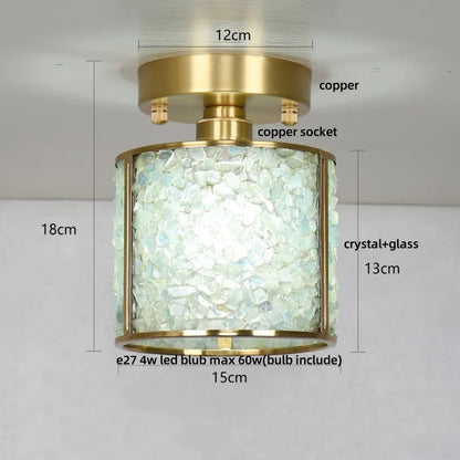 DecorBites™ Column Glass Crystal Ceiling Light for Nordic Modern Home Decor