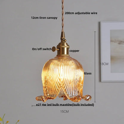 DecorBites™ Blue Glass LED Pendant Light: Modern Nordic Hang Lamp for Living, Dining, Coffee Room