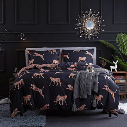 DecorBites™ Leopard Print Duvet Set for Double/Queen/King Size Beds