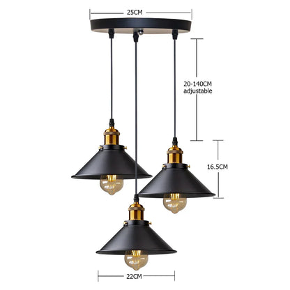 DecorBites™ Industrial Retro LED Hanging Chandelier Pendant Light for Home Dining, Bar, and Restaurant Décor