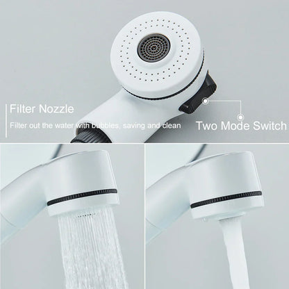 DecorBites™ Lift-Up Bathroom Sink Faucet Chrome Finish 360-degree Rotation Water Mixer