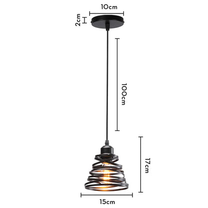 DecorBites™ Iron Cage Ring Chandelier Pendant Light for Kitchen Living Room