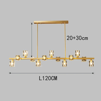 DecorBites™ Crystal Chandelier: Elegant Ceiling Light for Living & Dining Room, Luxury Pendant Lamp
