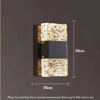 DecorBites™ Crystal LED Wall Sconces | Modern Corrugated Design for Living Room, Bedroom, Aisle