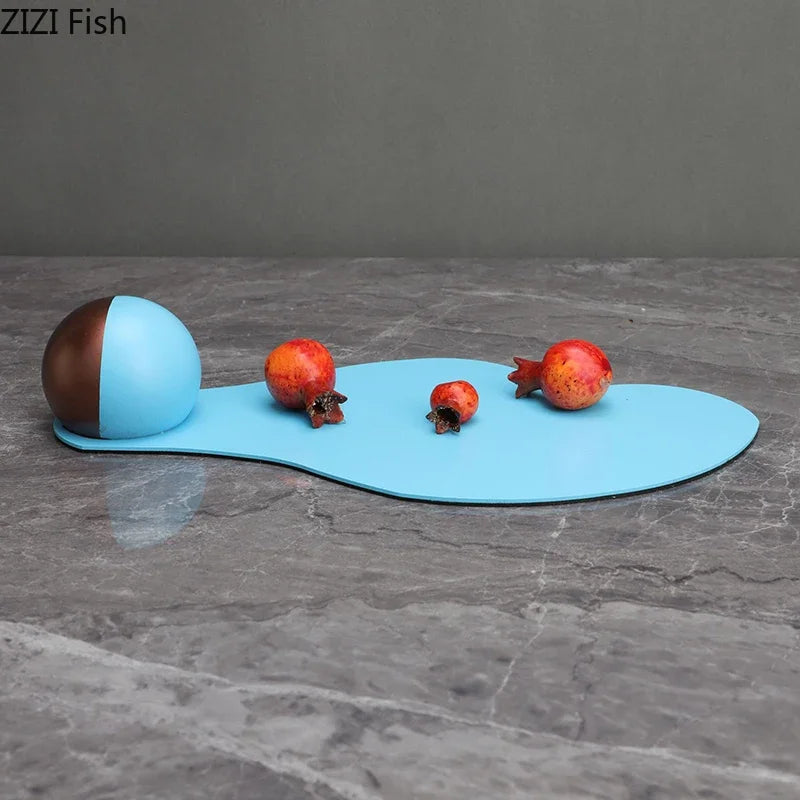 DecorBites™ Blue Liquid Ornaments Abstract Crafts Desk Sculpture Room Decoration