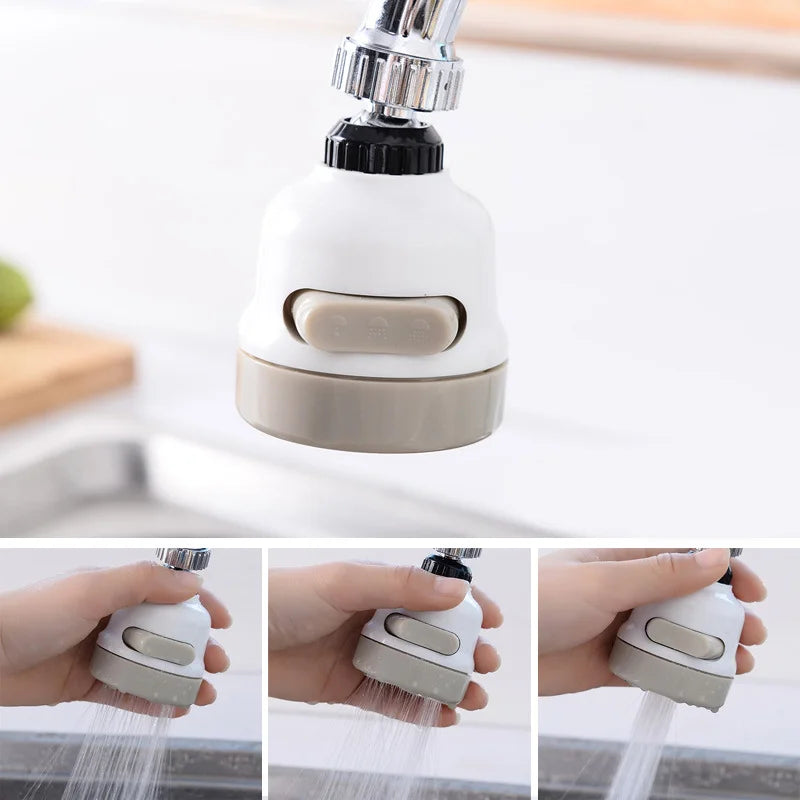 DecorBites™ 3 Modes Faucet Aerator High Pressure Filter Sprayer Nozzle Rotate Diffuser Aerator