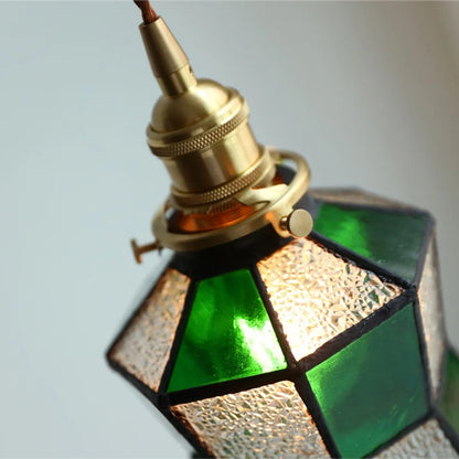 DecorBites™ Colorful Glass Tiffany Style LED Pendant Lamp, Modern Hanging Light Fixture