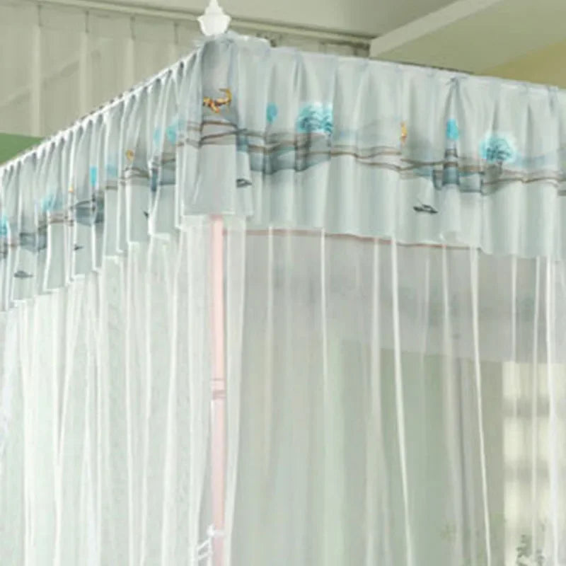 ™ Large Space Mosquito Net with Bracket. Encrypt Mesh, Insect-Proof Bed Curtain for Household.