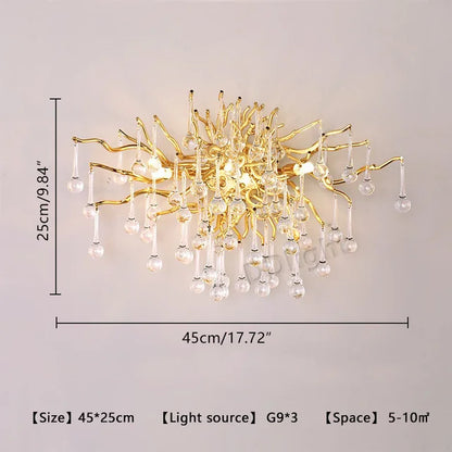 DecorBites™ Crystal Luxury Ceiling Chandelier: Modern Living Dining Bedroom Pendant Lights