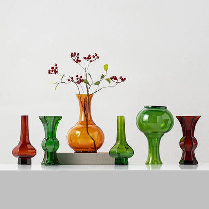 ™ Green Glass Geometry Vase Hydroponics Terrarium Home Decoration Accessory