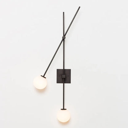 DecorBites™ Black Golden LED Glass Ball Wall Sconce for Foyer Bedroom