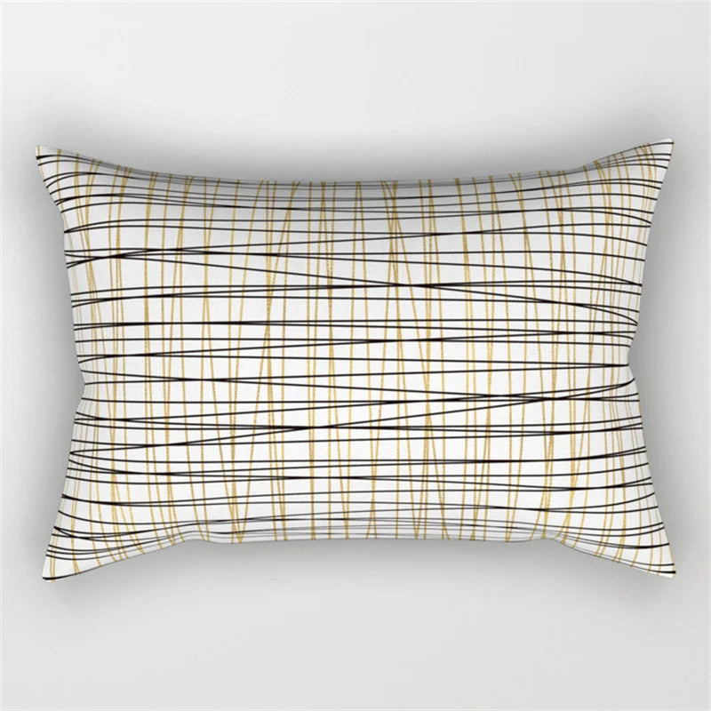 DecorBites™ Geometric Wave Line Waist Pillowcase Set