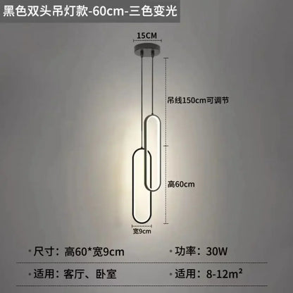 DecorBites™ Aluminium LED Chandelier for Minimalist Restaurant, Bar, and Living Spaces