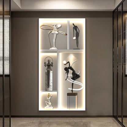 DecorBites™ Luminous Wall Mural - Remote Control High-End Art Painting for Modern Living Room & Corridor