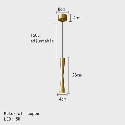 DecorBites™ Copper Black Gold LED Pendant Light with Adjustable Cord - 3 Changeable Options