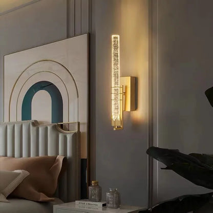 DecorBites™ Crystal LED Wall Sconce: Modern Decorative Lighting for Corridor, Bedroom, and Living Room