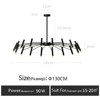 DecorBites™ LED Ceiling Chandelier: Minimalist Nordic Home Lighting for Living Room, Bedroom, Dining Area