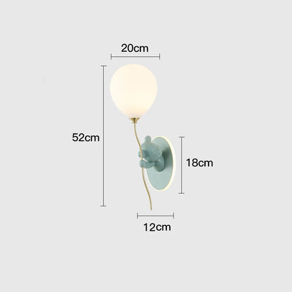 DecorBites™ Bear Balloon Wall Light: Kawaii Cartoon Lamp for Children's Room & Bedroom
