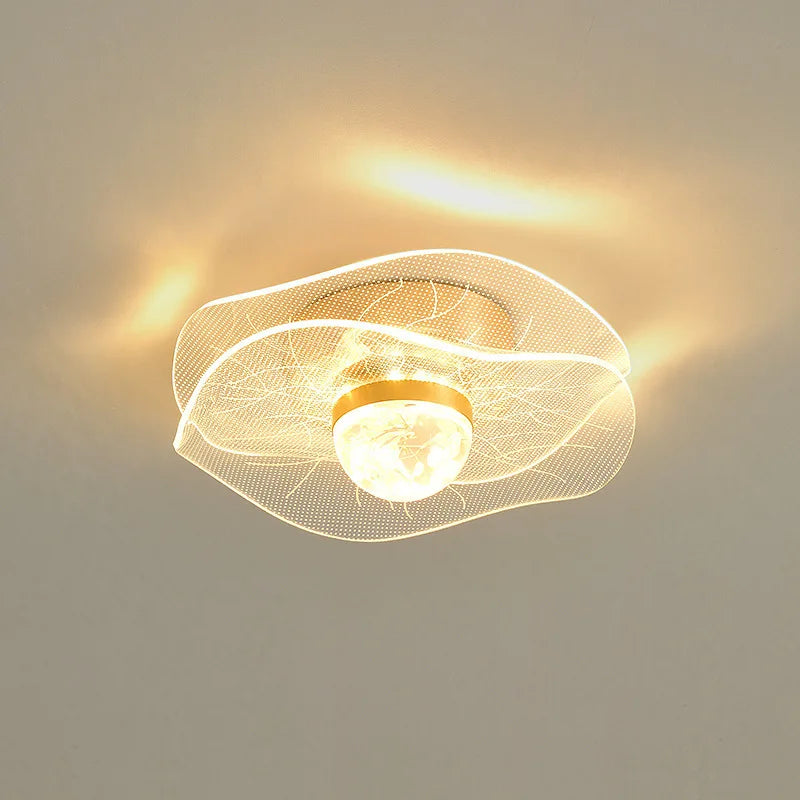 ™ Gold Acrylic LED Ceiling Light - Modern Nordic Style Lighting for Home Decor