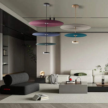 DecorBites™ Cotton Round LED Pendant Lights Green Red Art Decoration Offices Bedrooms