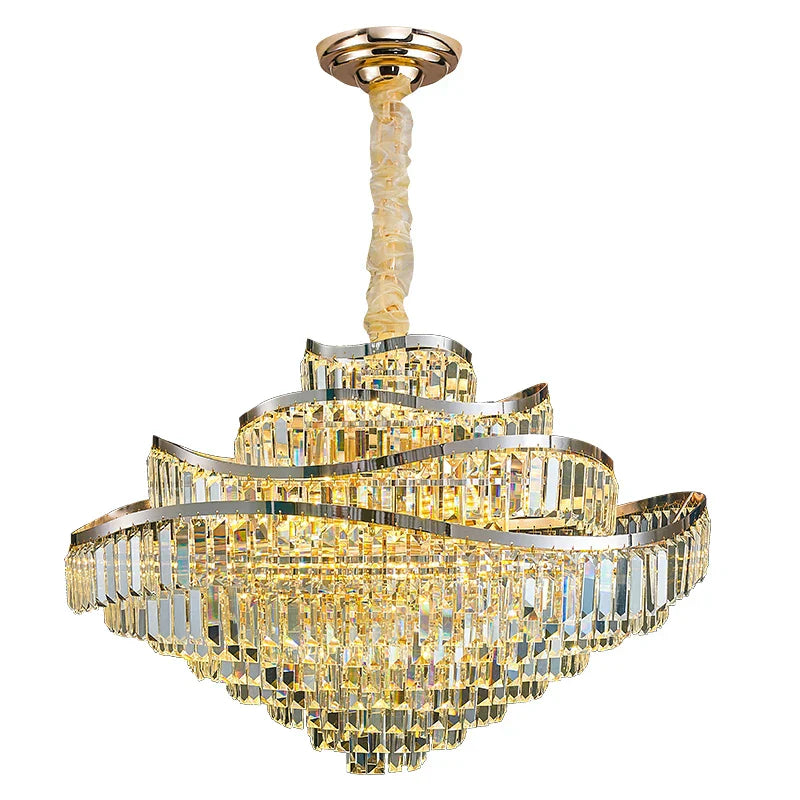 DecorBites™ Crystal Chandelier LED Lighting for Luxury Living Room, Bedroom, Dining Room