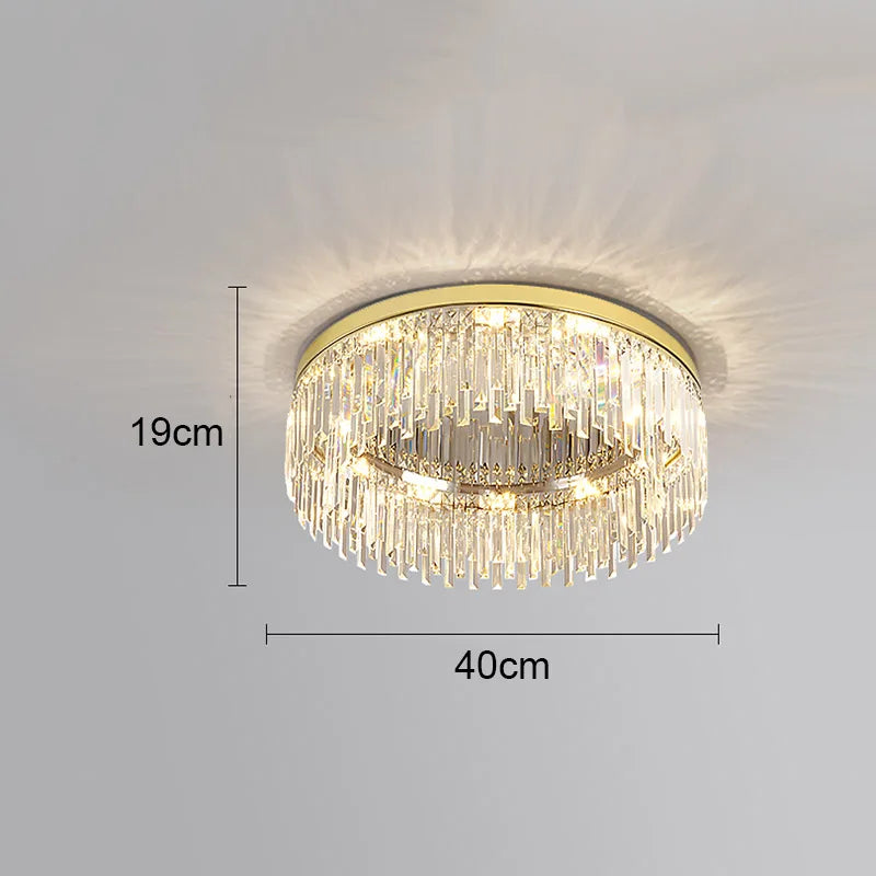 DecorBites™ Crystal Ceiling Lamp: Modern Minimalist Light Luxury for Home Indoor Lighting