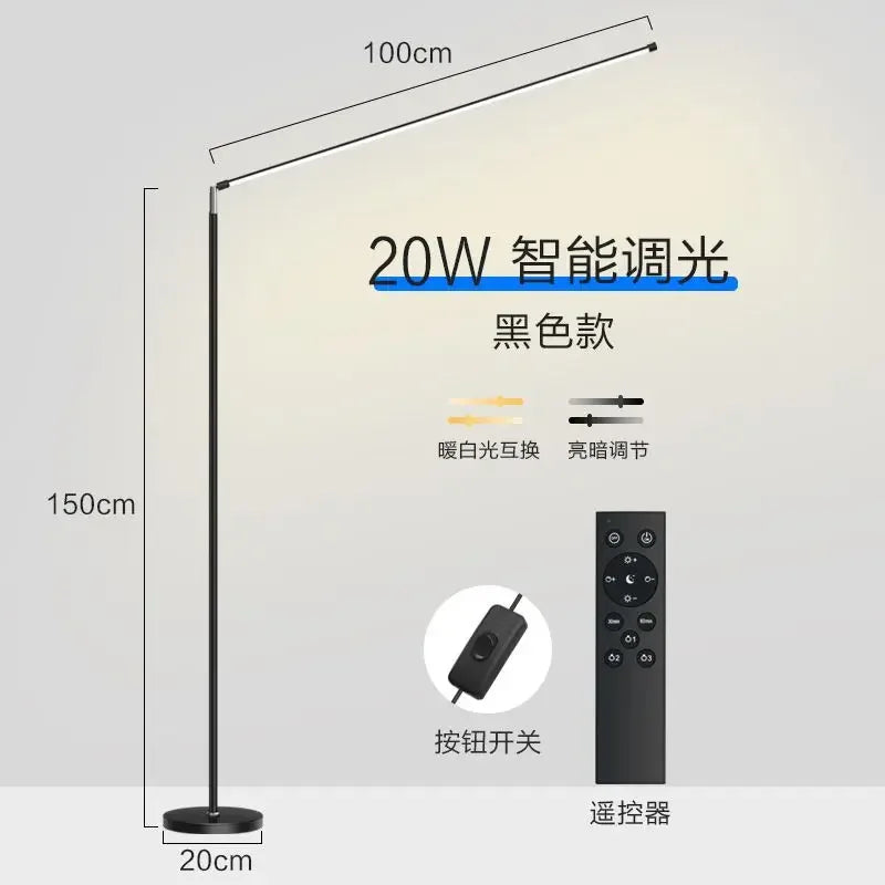 DecorBites™ LED Floor Lamp: Super Bright Minimalist Reading Fixture for Living Room and Bedroom