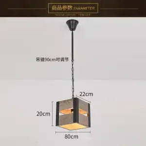 DecorBites™ 6-Head Industrial Style Pendant Lamp - Retro Solid Wood Iron Table Light