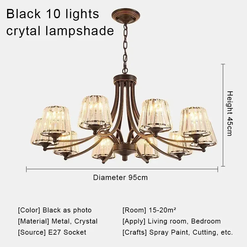 DecorBites™ Crystal Chandelier Ceiling Lights for Modern Living Spaces
