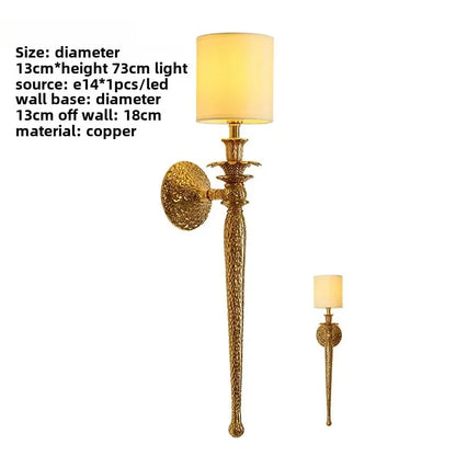 DecorBites™ Copper Wall Lamp for Luxury Living Room TV Background, Bedroom, Staircase LED Lighting