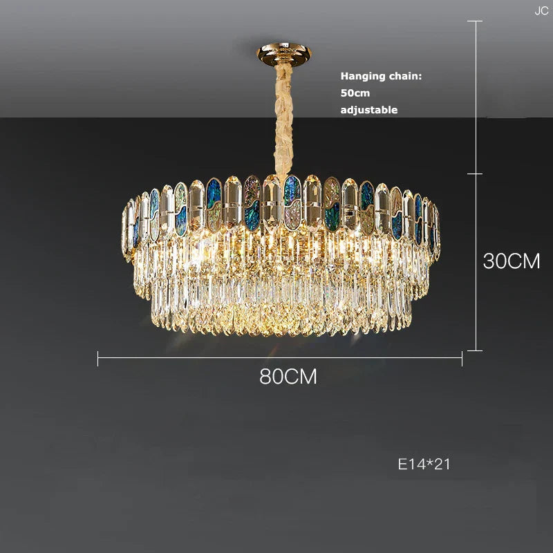 DecorBites™ Crystal Chandelier LED Lighting for Living Room