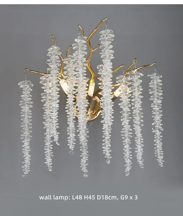 DecorBites™ Crystal Tassel LED Branch Chandelier for Dining Room and Home Decor