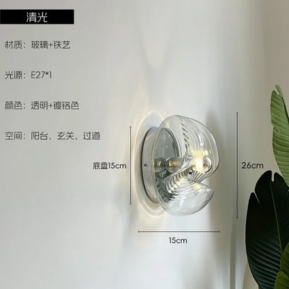 DecorBites™ Bauhaus Wavy Glass Wall Lamp LED G9 Home Decor Living Room Bedroom Bar