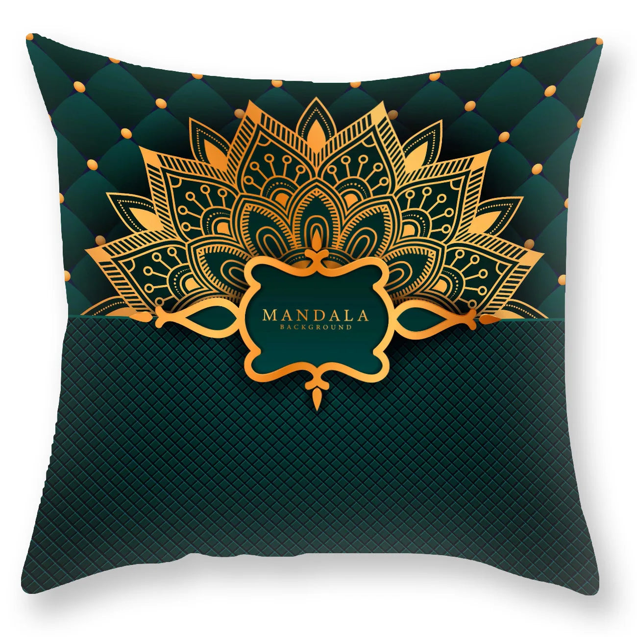 DecorBites™ Black Gold Mandala Luxury Printed Pillowcase §