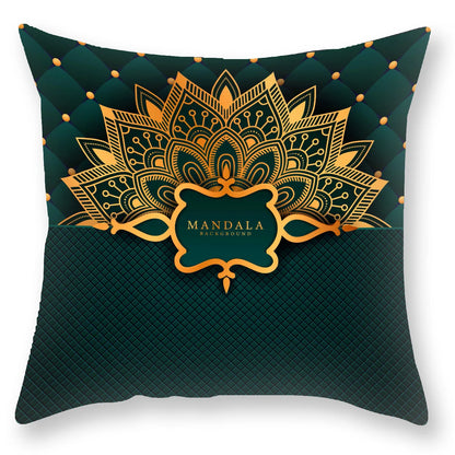DecorBites™ Black Gold Mandala Luxury Printed Pillowcase §