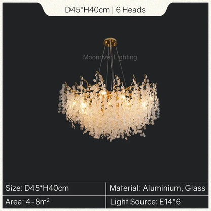 DecorBites™ Gold Tree Branch Chandelier: Elegant European Style Pendant Light for Home Decor