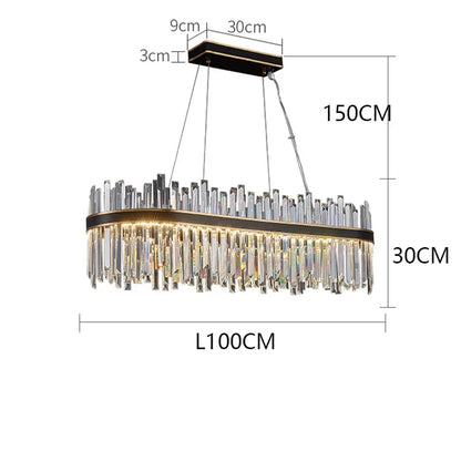 DecorBites™ Crystal Chandelier Pendant Light for Living Room Bedroom Ceiling, Luxury Indoor Lighting