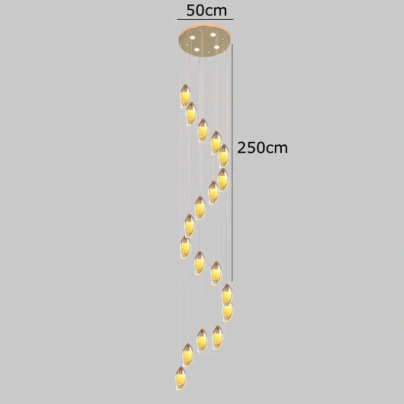 DecorBites™ Crystal Chandelier, Stair Pendant Light, Living Room Lighting