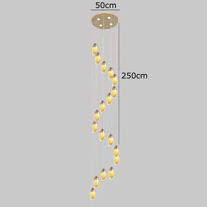 DecorBites™ Crystal Chandelier, Stair Pendant Light, Living Room Lighting