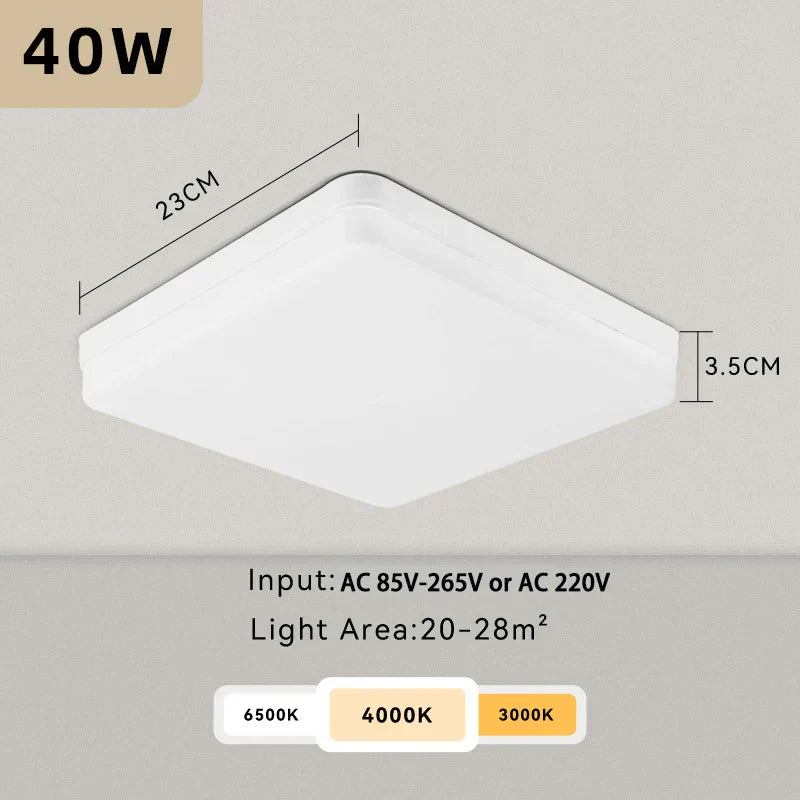 DecorBites™ LED Panel Ceiling Light Modern Kitchen Chandelier Surface Mount Fixture