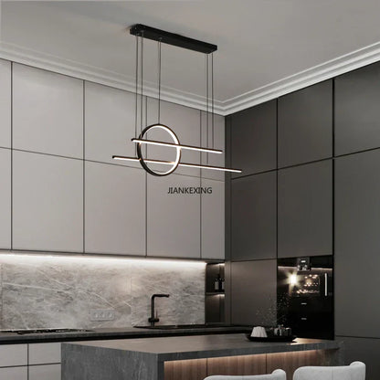 DecorBites™ Gold Black Dimmable LED Chandelier for Dining Room Kitchen Bar Lighting