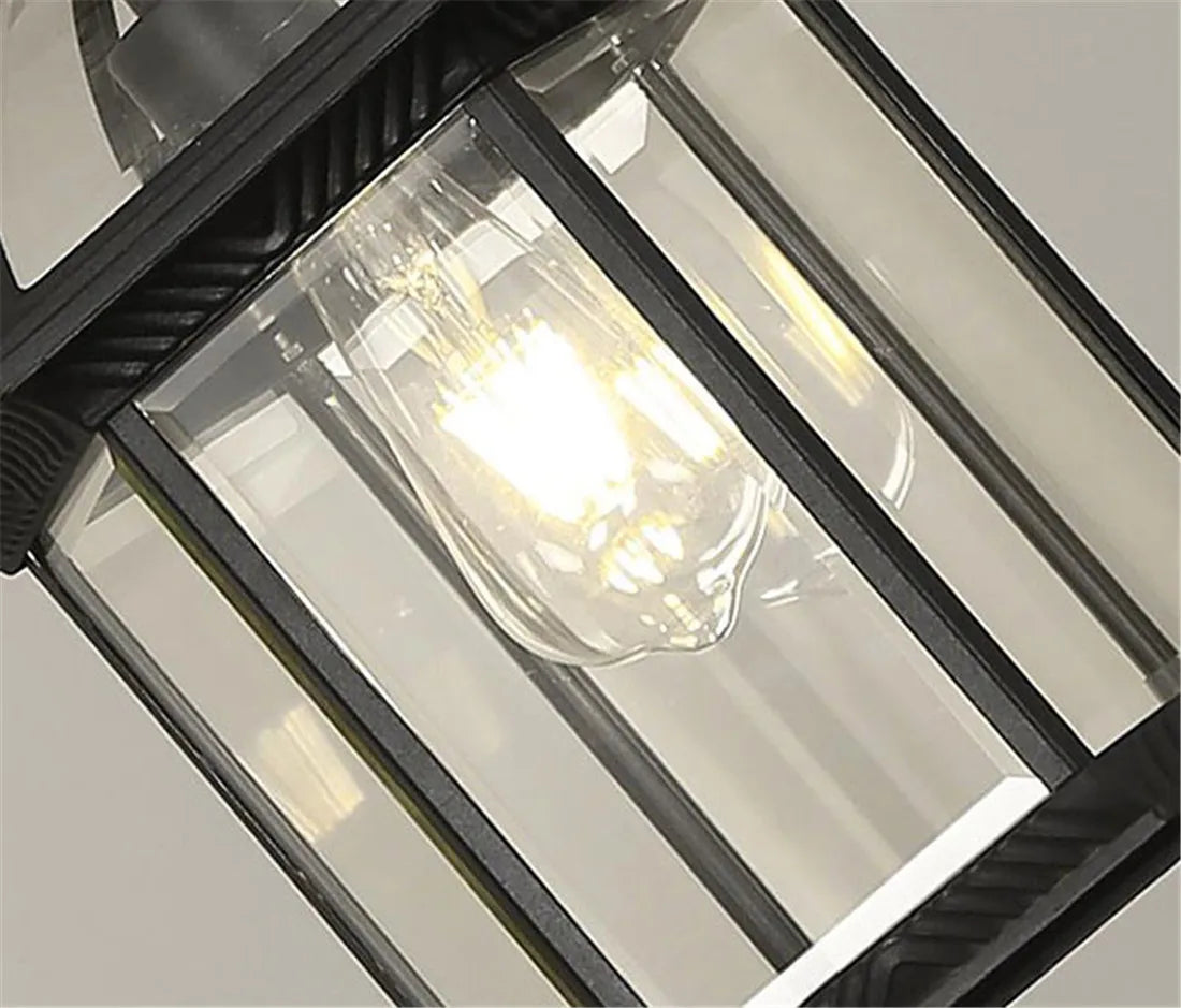 DecorBites™ Black Outdoor Hanging LED Pendant Light for Balcony Walkway & Exterior Lighting