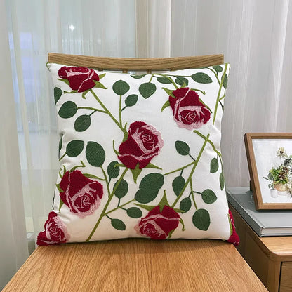 DecorBites™ Luxe Embroidered Cushion Cover, Premium Decor Pillowcases