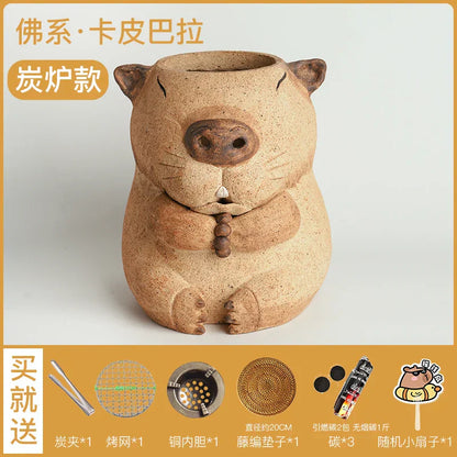 DecorBites™ Handmade Refractory Carbon Oven Surrounding Stove Electric Ceramic Stove