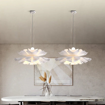 DecorBites™ Acrylic Flower Pendant Chandelier: Nordic Design LED Hanging Fixture for Elegant Decor