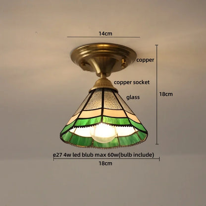 DecorBites™ Butterfly Glass LED Ceiling Light - Copper Socket, Creative Bedroom Decor