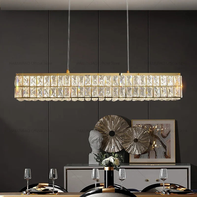 DecorBites™ Crystal Chandelier: Modern Luxury Lighting for Living Room, Restaurant, and Villa
