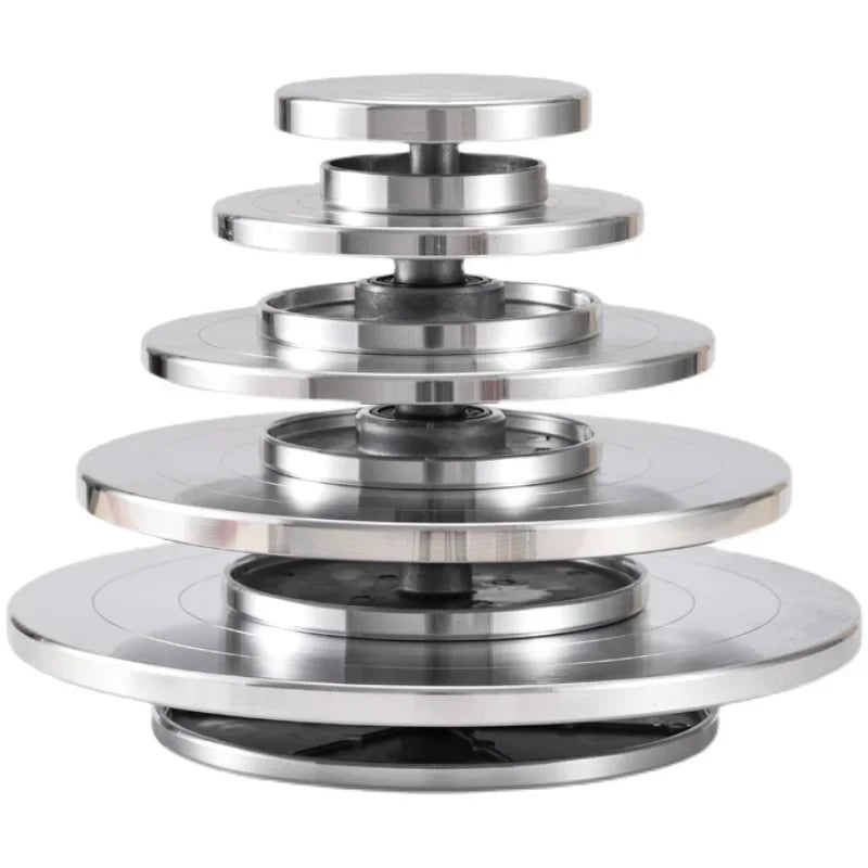 DecorBites™ Aluminum Alloy Turntable for Clay Sculpture Platform Pottery Wheel Rotation